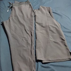 Mandala scrubs 5 pocket notch neck top and 9 pocket joggers